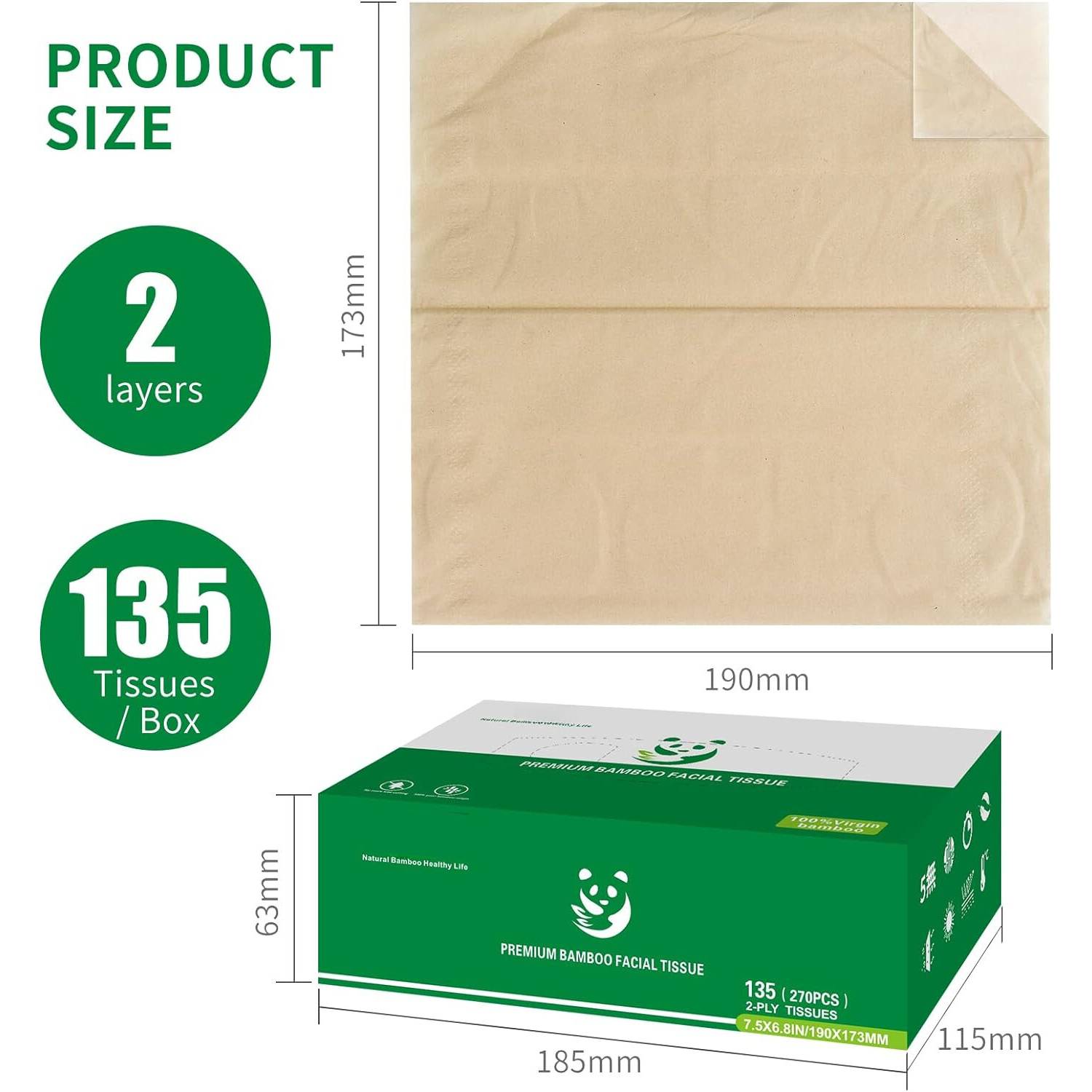 Bamboo Facial Tissues, 12 Pack: image 5