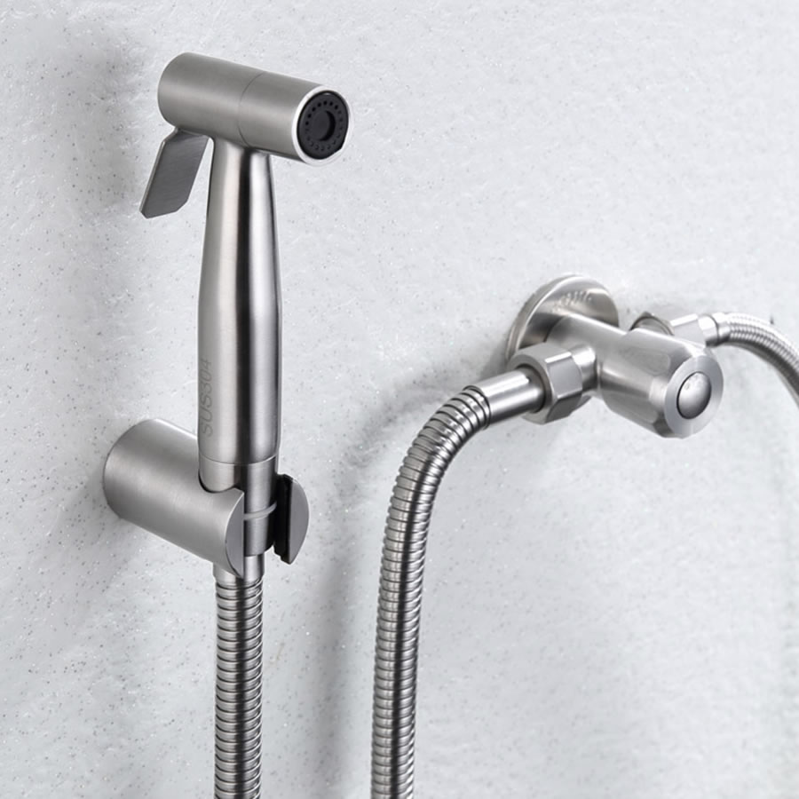 Stainless steel handheld bidet sprayer kit