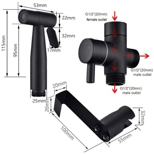 Black Toilet Sprayer | Black Hand Held Bidet | Black Hand Bidet Spray 33 black hand bidet spray
